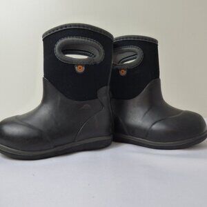 BOGS Black Baby Classic Solid Toddler Rain Boots, Size 5